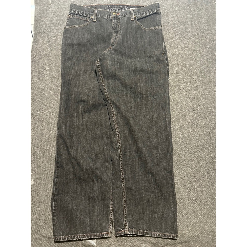 Levis silvertab baggy jeans mens dark wash Y2K hip hop Fit 35X31 (tag 36X32)